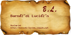 Barnódi Lucián névjegykártya